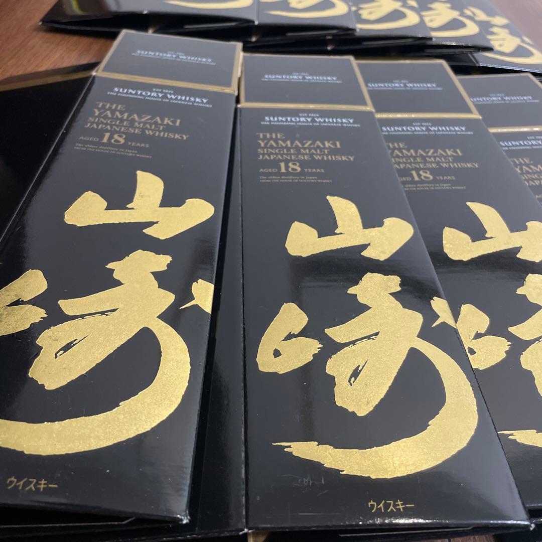 (空箱) サントリーウイスキー山崎18年用　10点セット 箱のみシングルモルト用