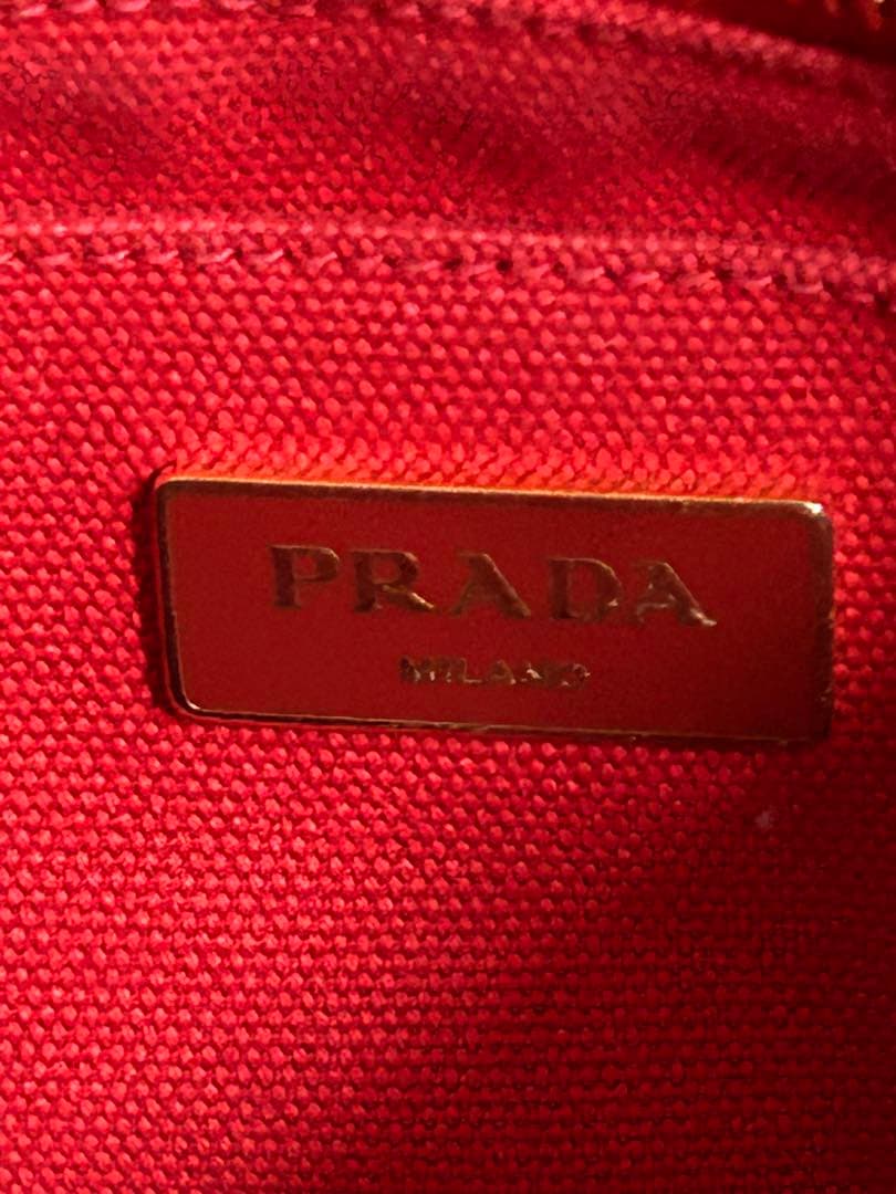 PRADA CANAPA カナパ　レッド トートバッグ赤プラダ