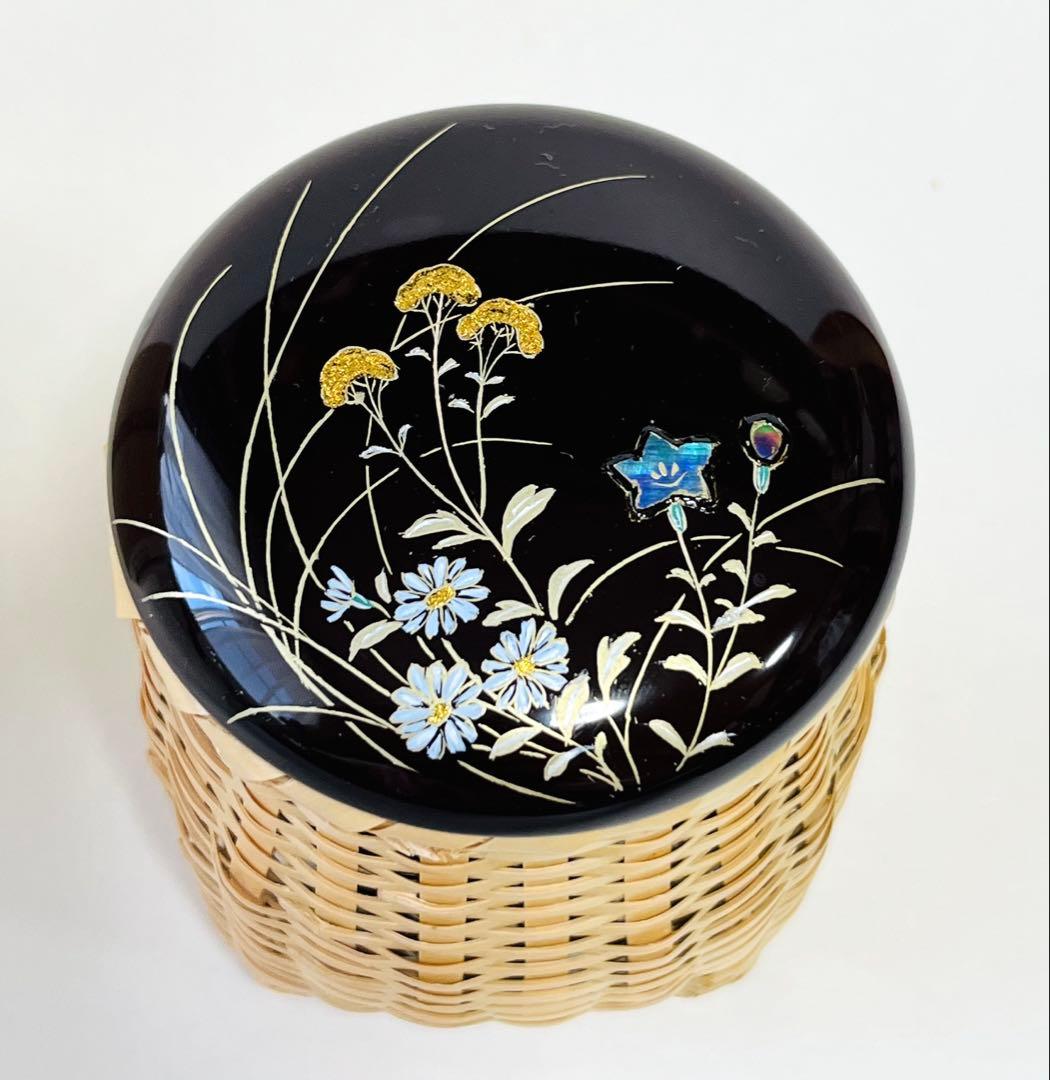 値下げ　新品未使用　茶道具 棗 秋草蒔絵　中林星山作