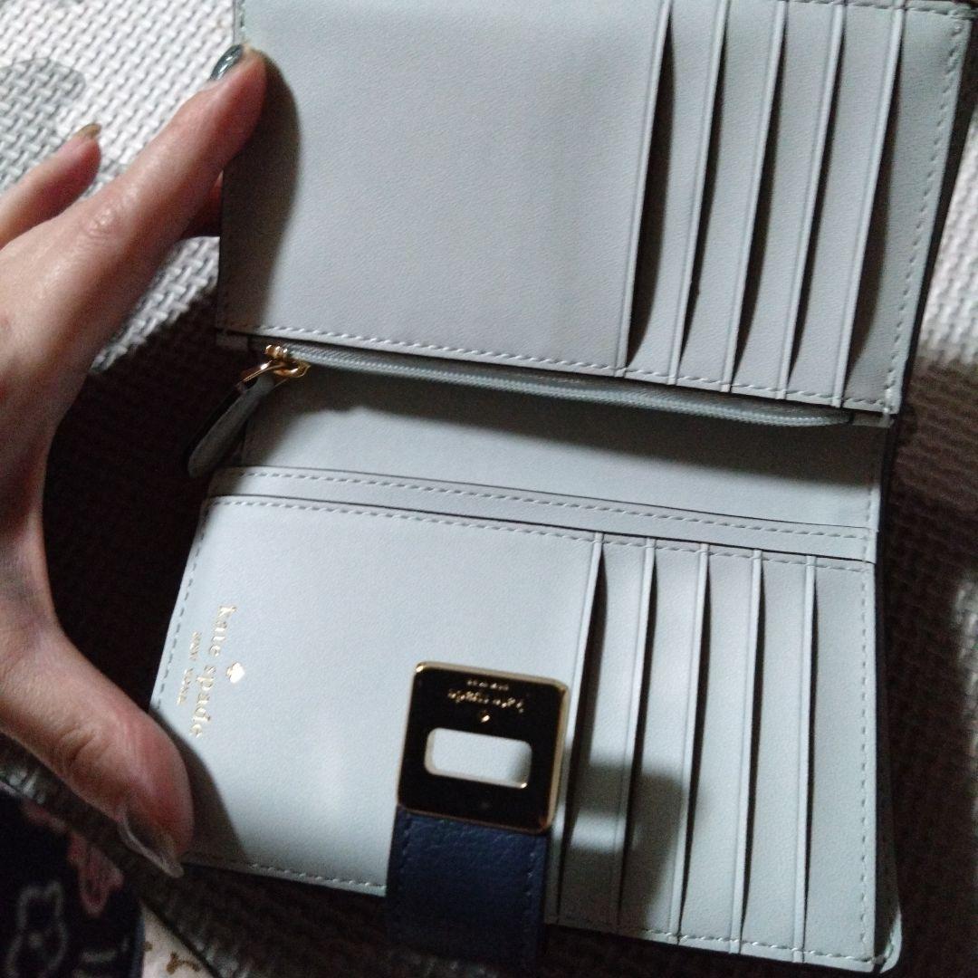 kate spade　二つ折り財布　花柄刺繍