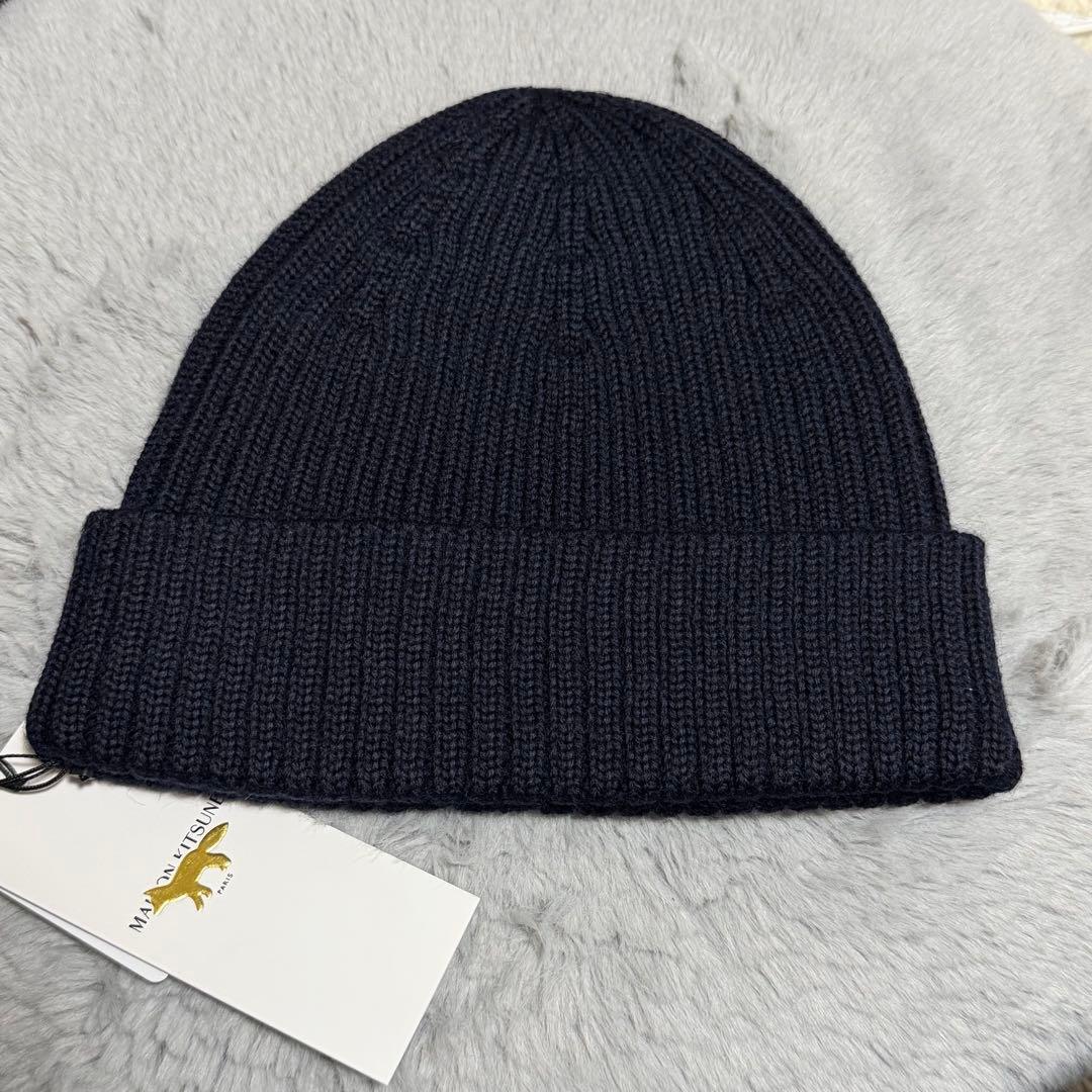 MAISON KITSUNÉ ネイビー ニット帽