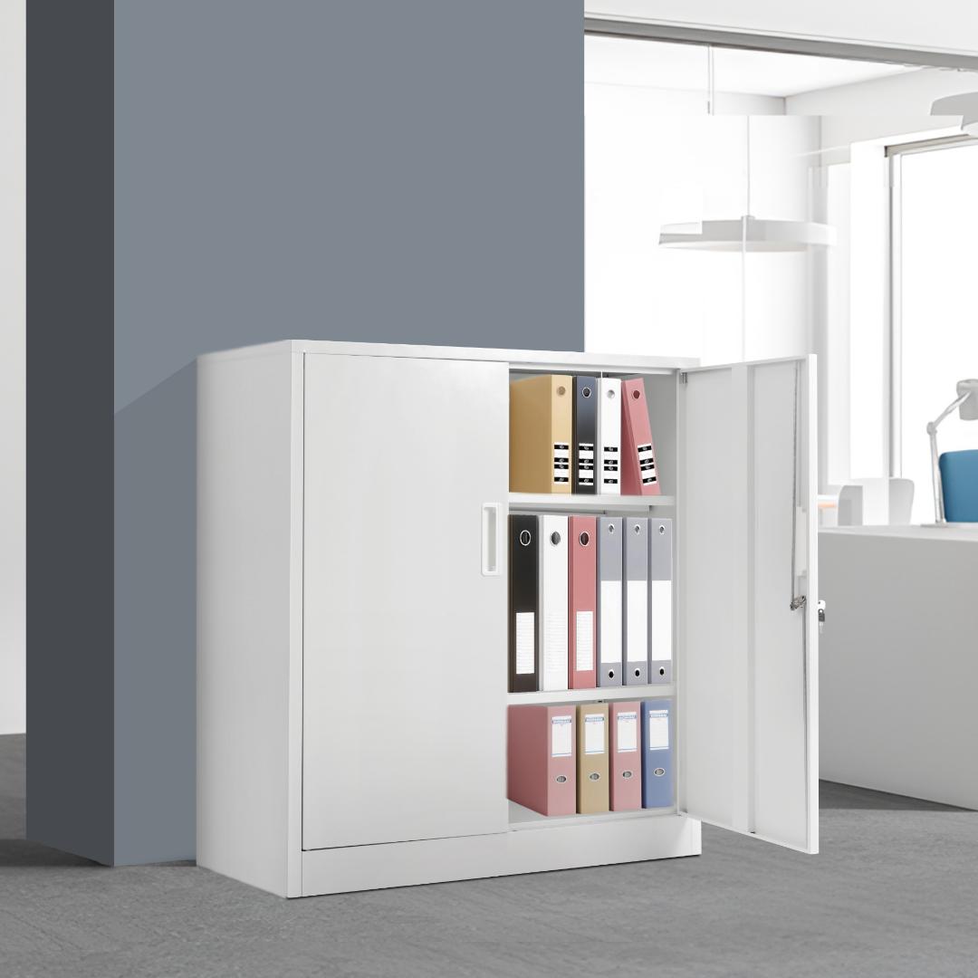 スチール書庫 両開き書庫 書類保管庫 収納 オフィス 業務用 可動棚 A4対応