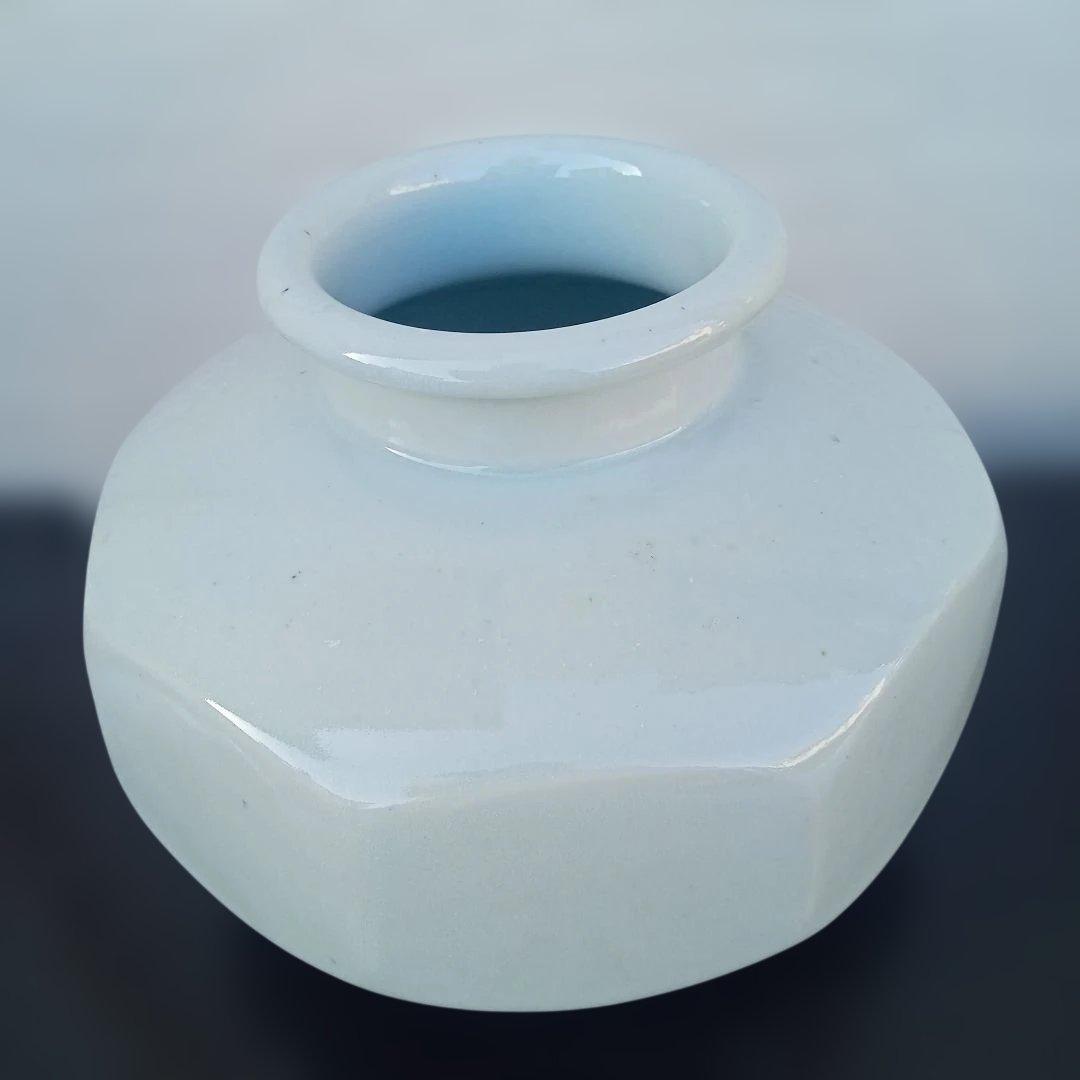 華道具　華公苑　池坊　青磁八角　陶器　生け花　小原流　草月流　自由花　変形花器