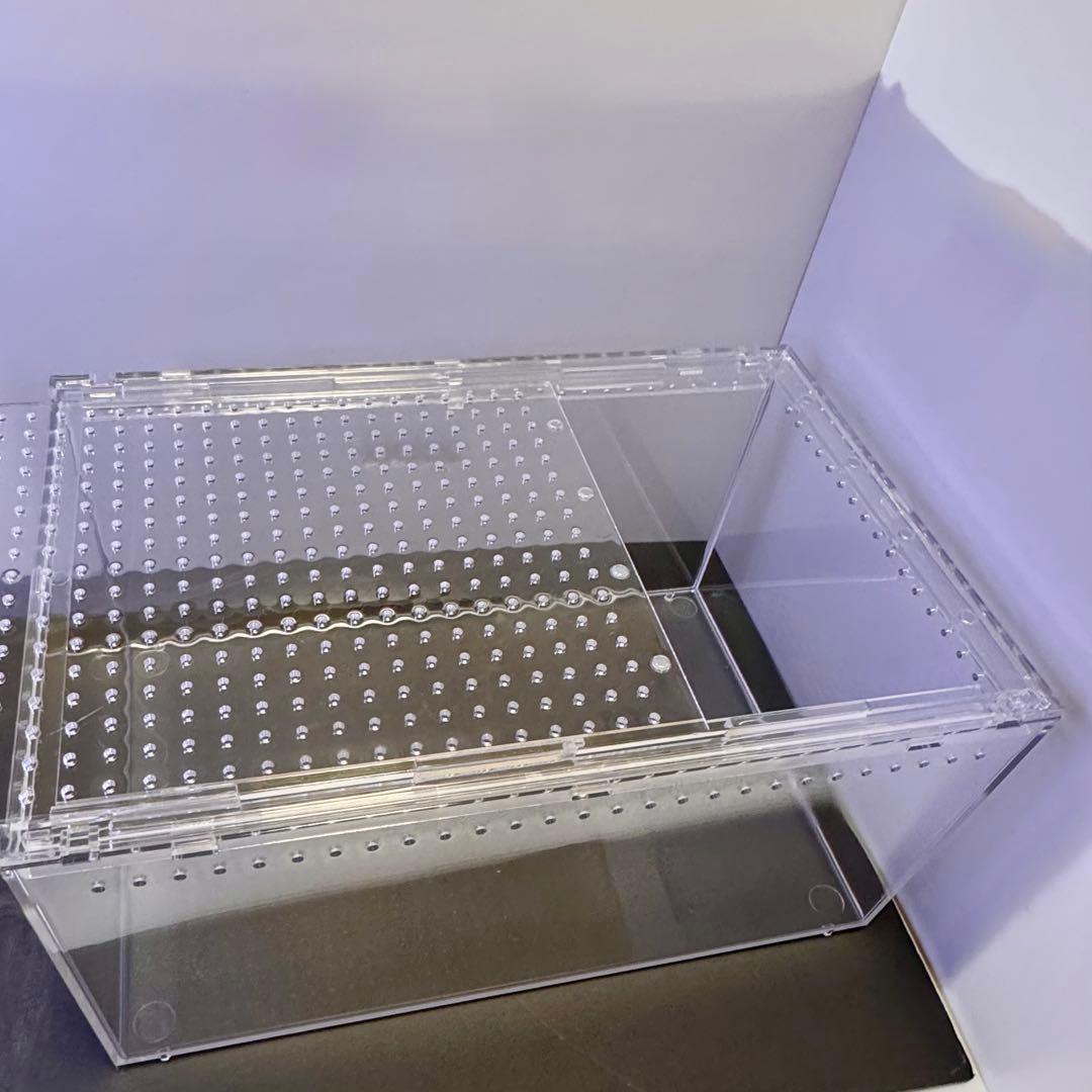 爬虫類 両生類 昆虫　プラスチック飼育ケージ　30×20×15cm 4個セット