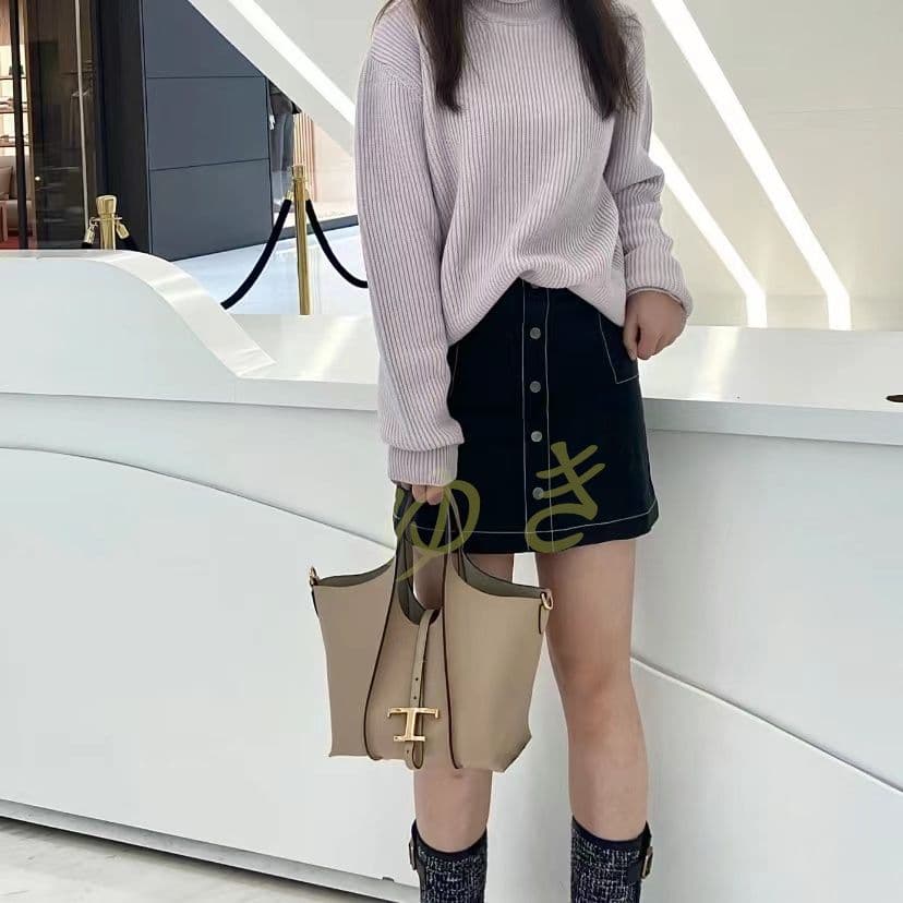 TOD’S トッズ　T タイムレス レザー トートバッグ ベージュ