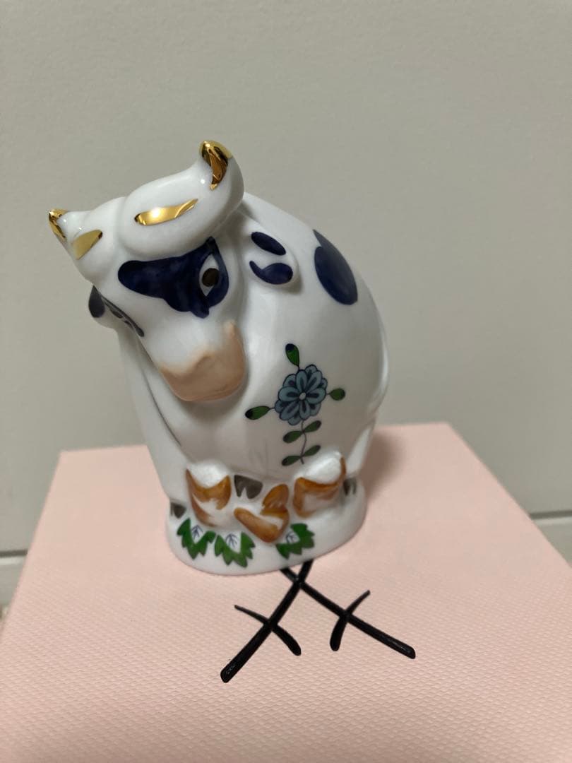 マイセン　ミニウシ　オス　フィギュリン　干支　定価33000円