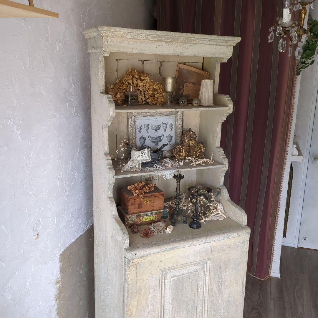 フランスアンティークキャビネット19世紀 シャビー