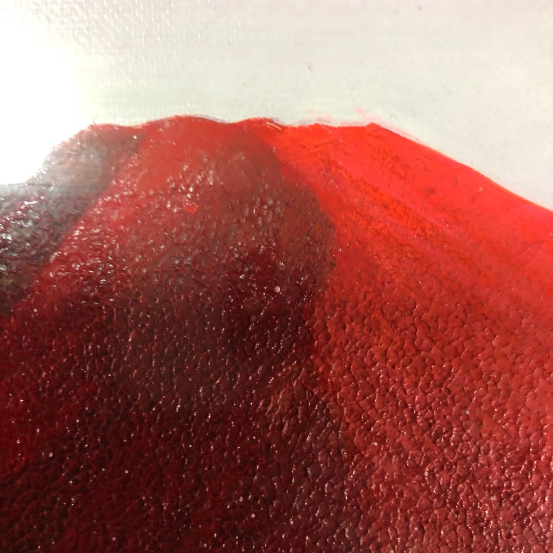 油絵真筆額入り．赤富士　　ショコラ様交渉中です。