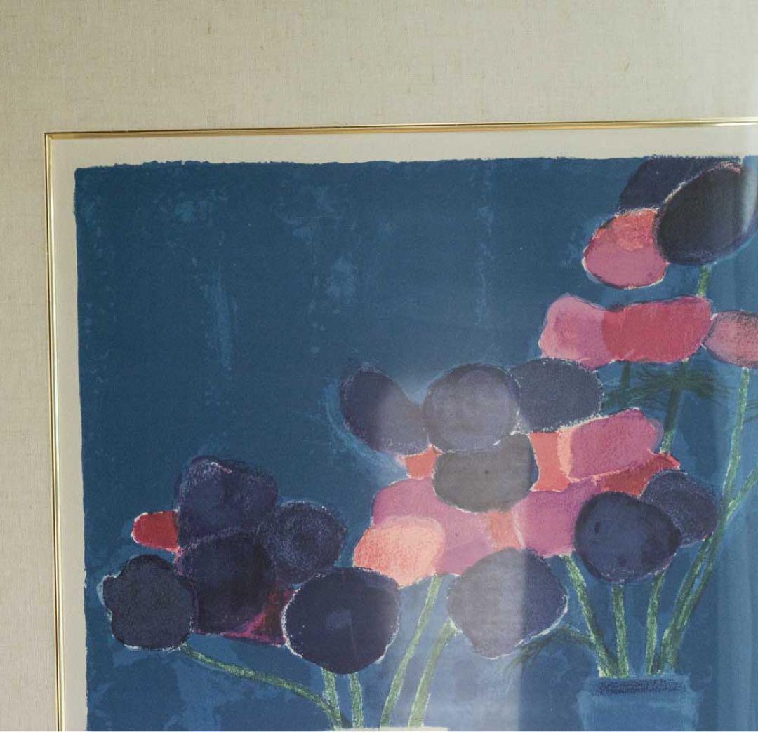 ベルナール・カトラン  リトグラフ　版画　花