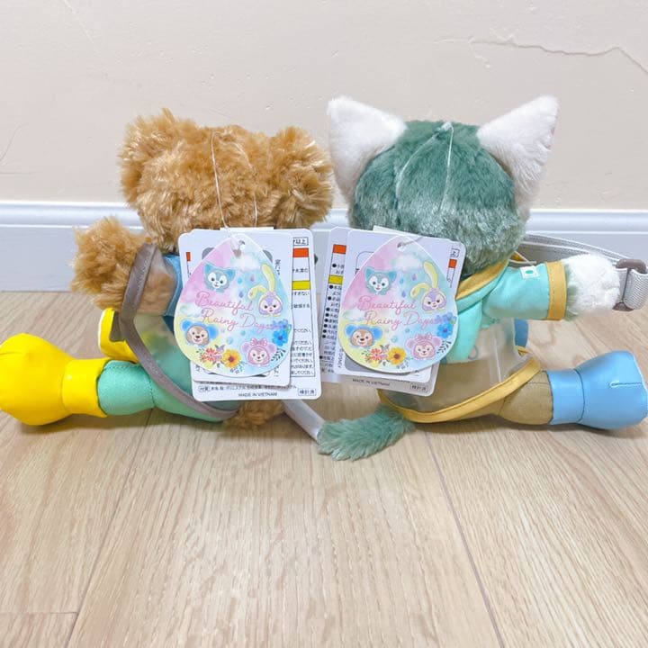 ダッフィー＆ジェラトーニ  ぬいぐるみ セット ビューティフルレイニーデイズ