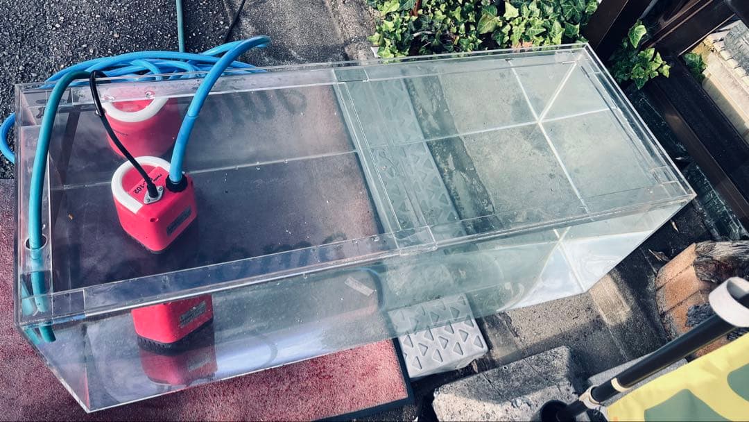 アクリル180×60×60（13㍉） 木材台180×60×高さ80 ２点セット