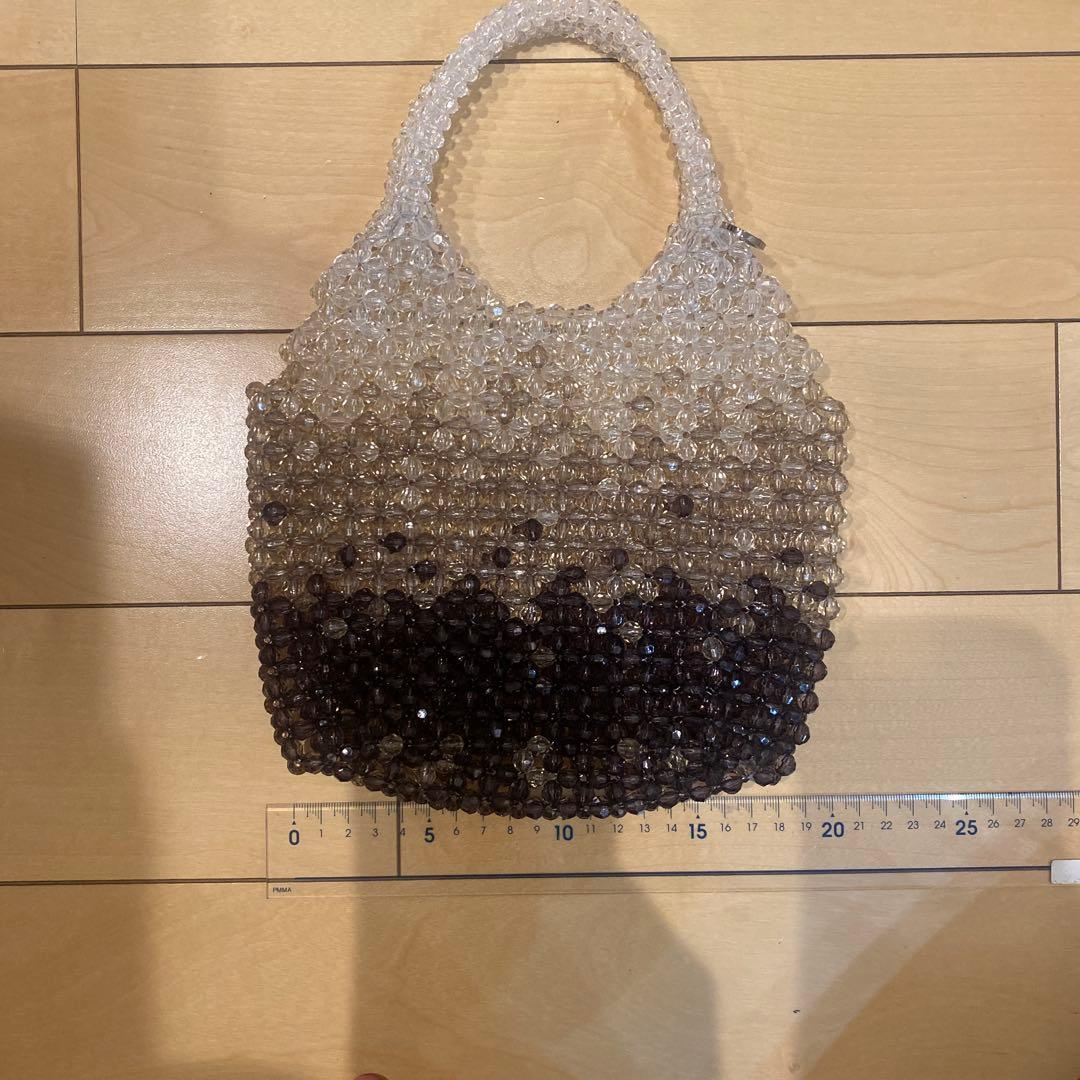 【美品】アンテプリマ グラデーション ビーズパーティーバッグ