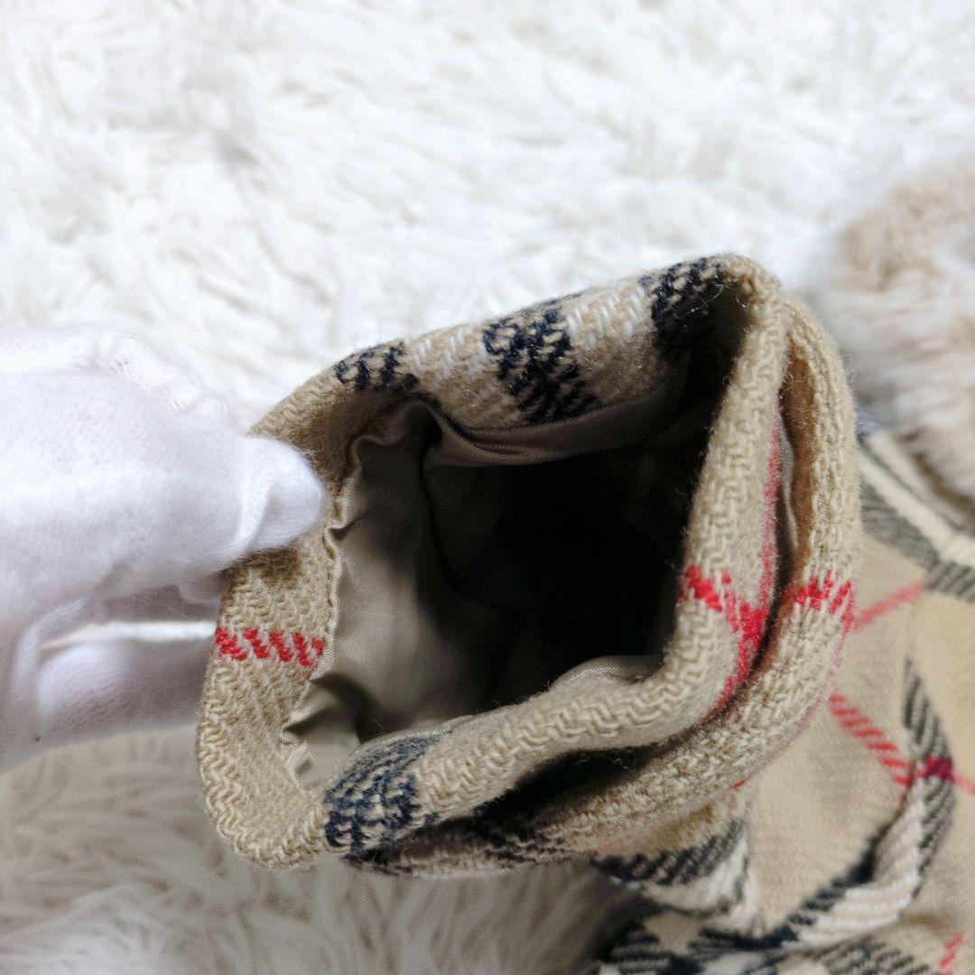 ■希少美品■バーバリー キッズ ピーコート ダブル ノバチェック ファー フード