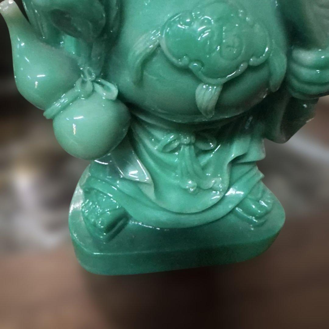 恵比寿様　仏像　翡翠　縁起物