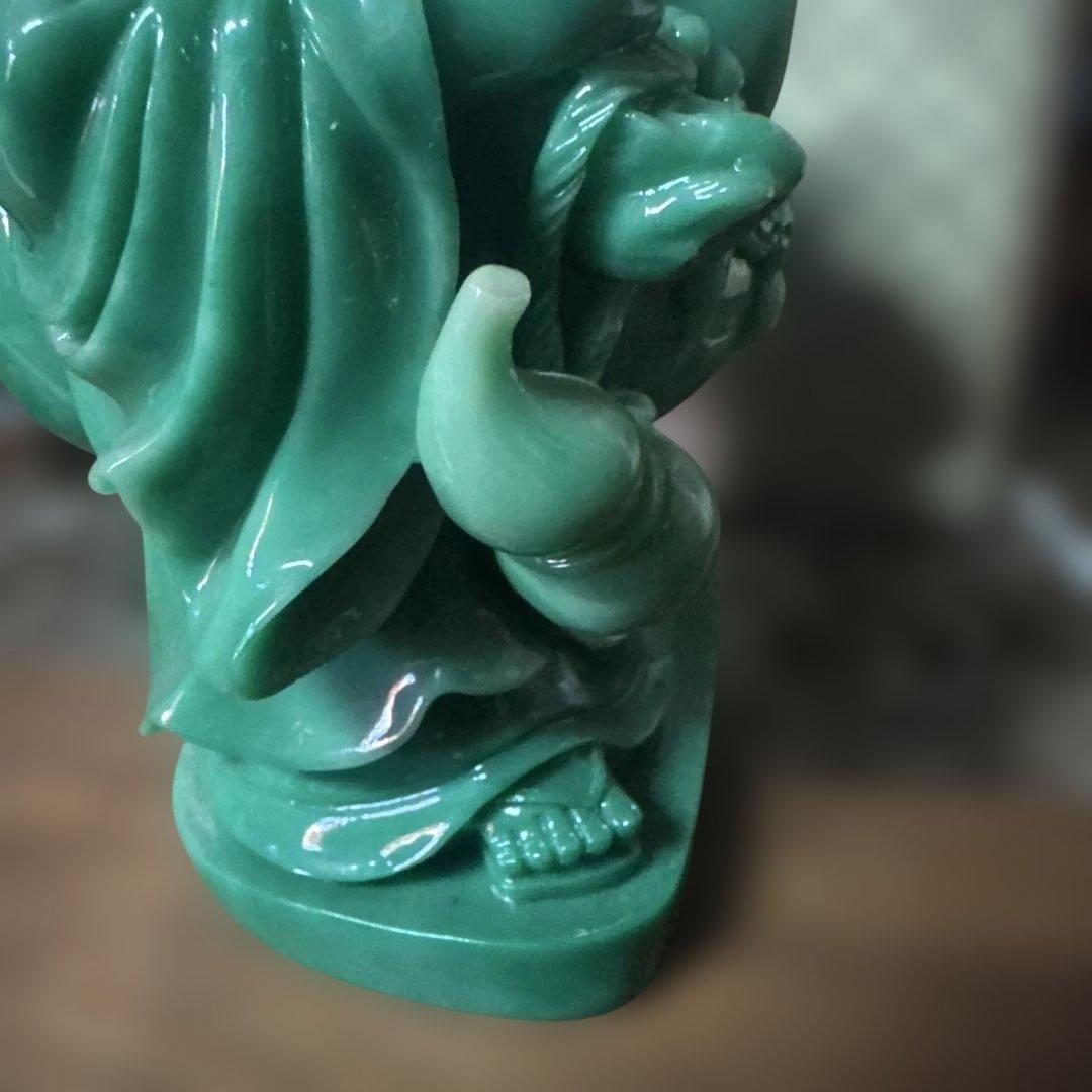 恵比寿様　仏像　翡翠　縁起物