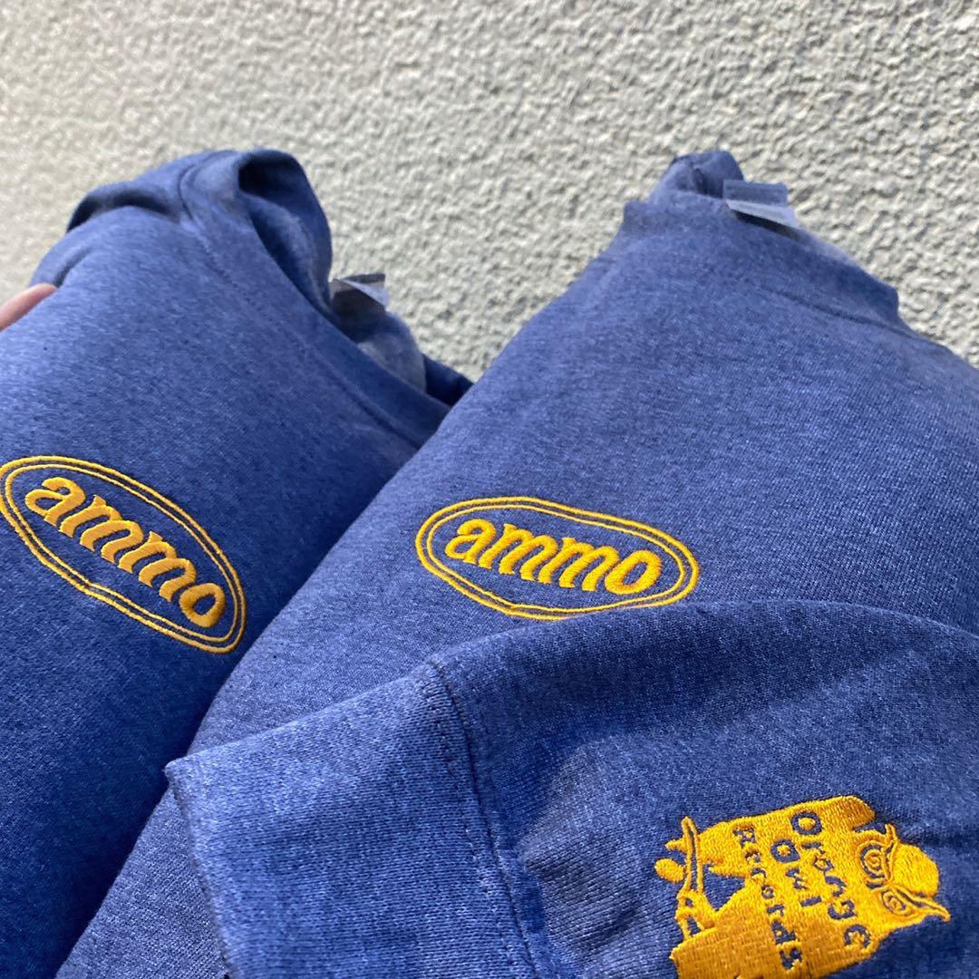 ammo 刺繍ロゴ スウェット 青