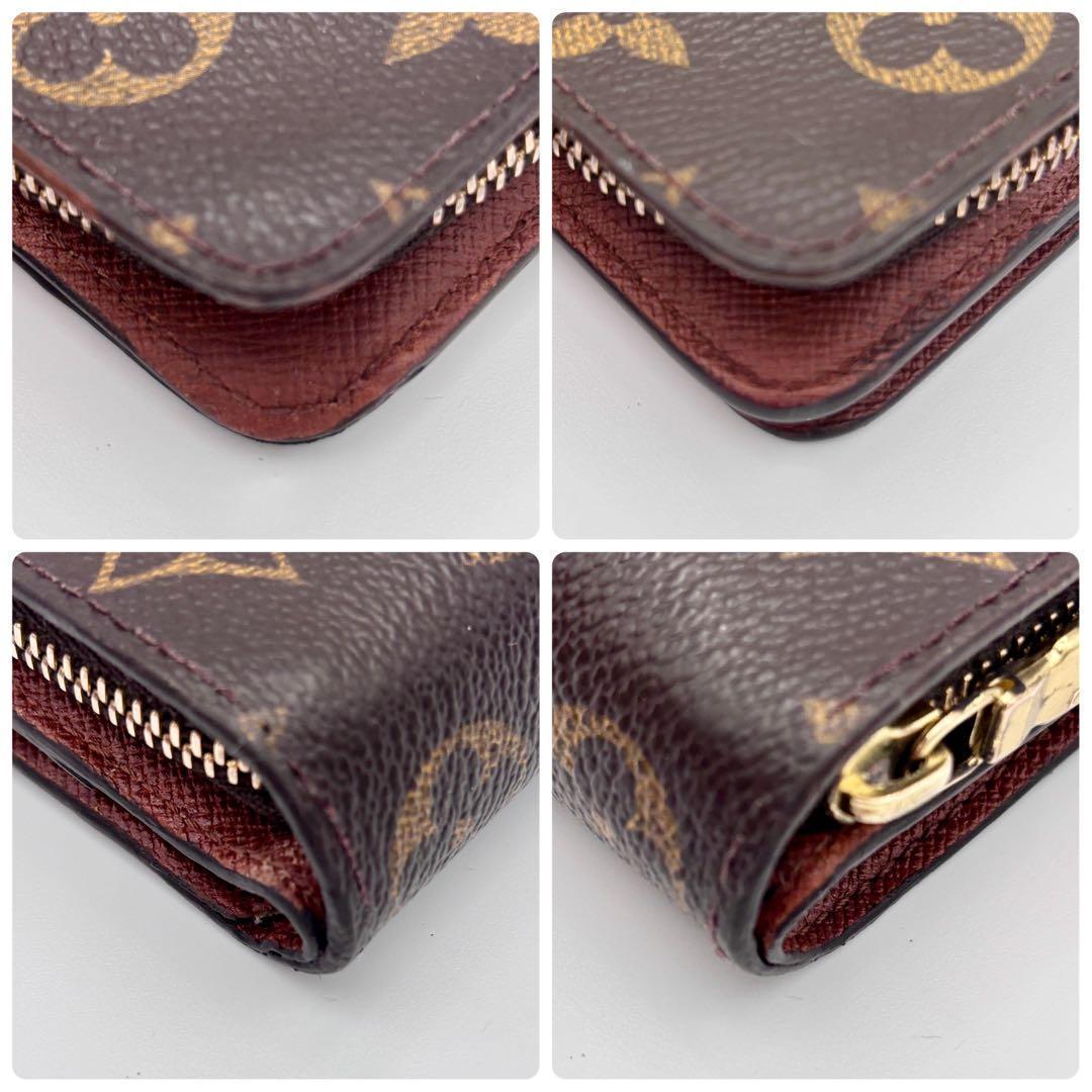 ルイヴィトン モノグラム コンパクトジップ　二つ折り財布　ブラウン 正規品