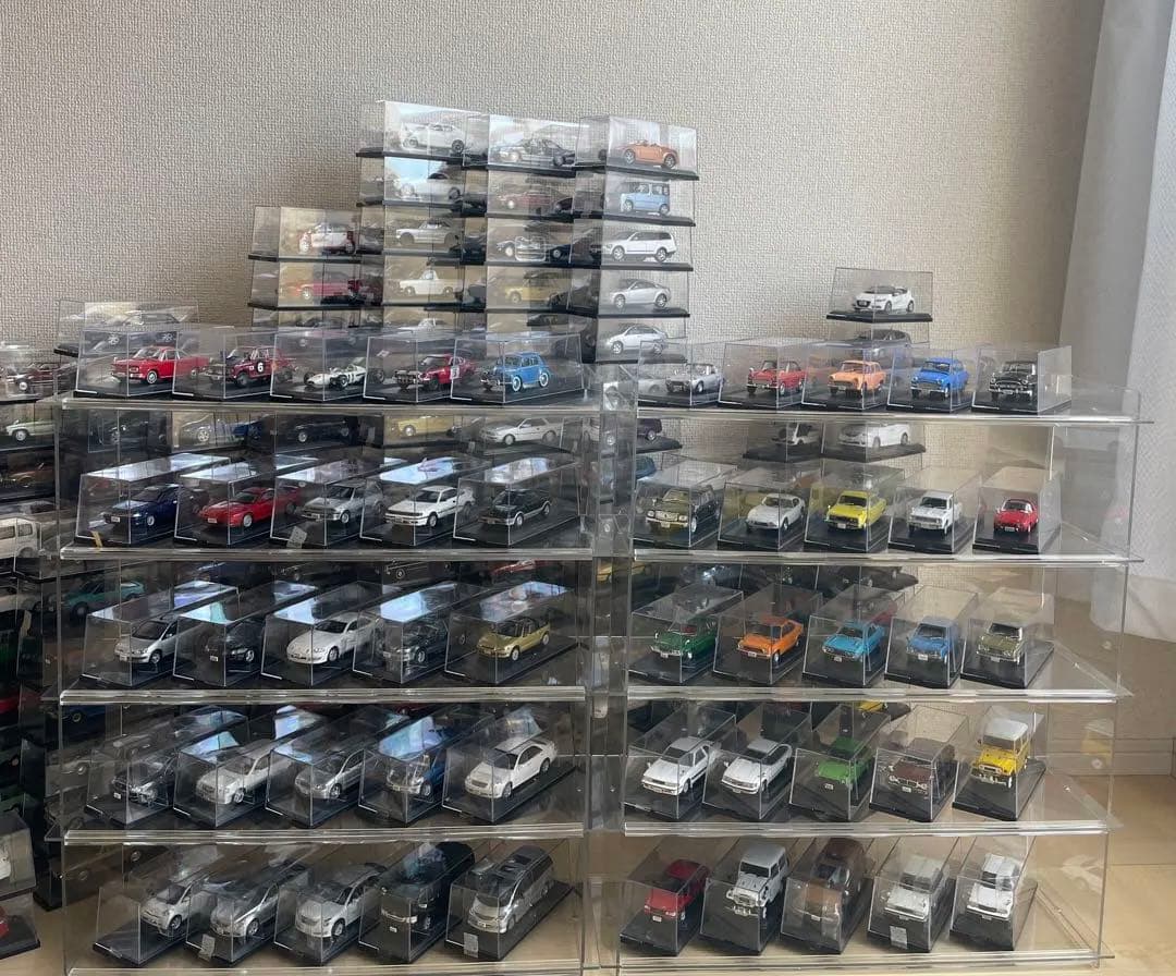 アシェット国産名車コレクション1/43 ミニカー205台&冊子&専用アクリル板