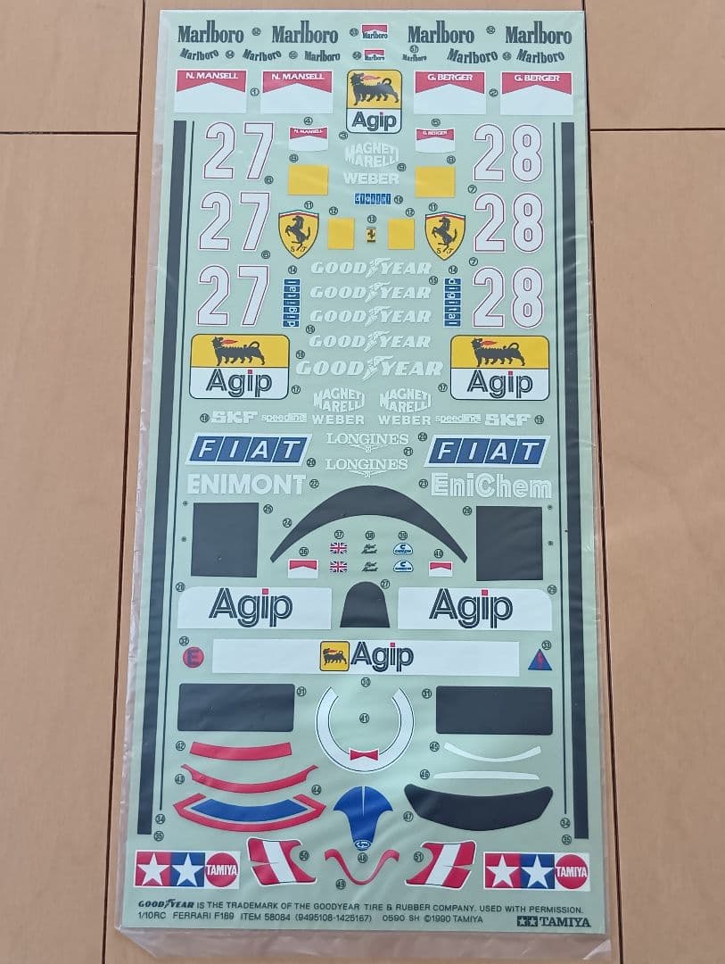 タミヤ RC 1/10 フェラーリ F189 後期型 F1 スペアボディ