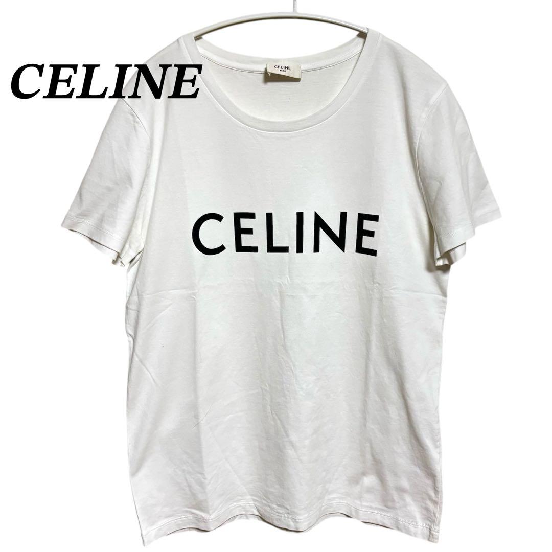 CELINE セリーヌ　美品　定番　Tシャツ　半袖　ブランドロゴ　M