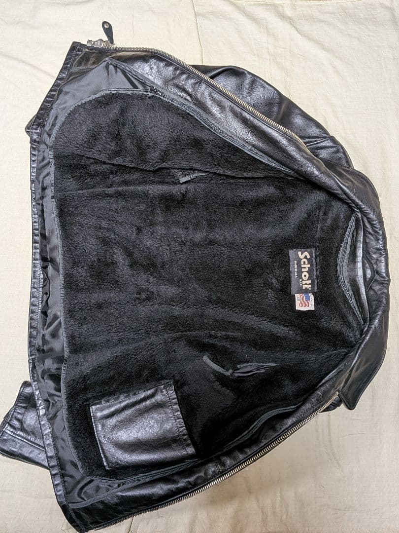 Schott 643 美品 38　USA トラッカー　ライダース　内ボア付