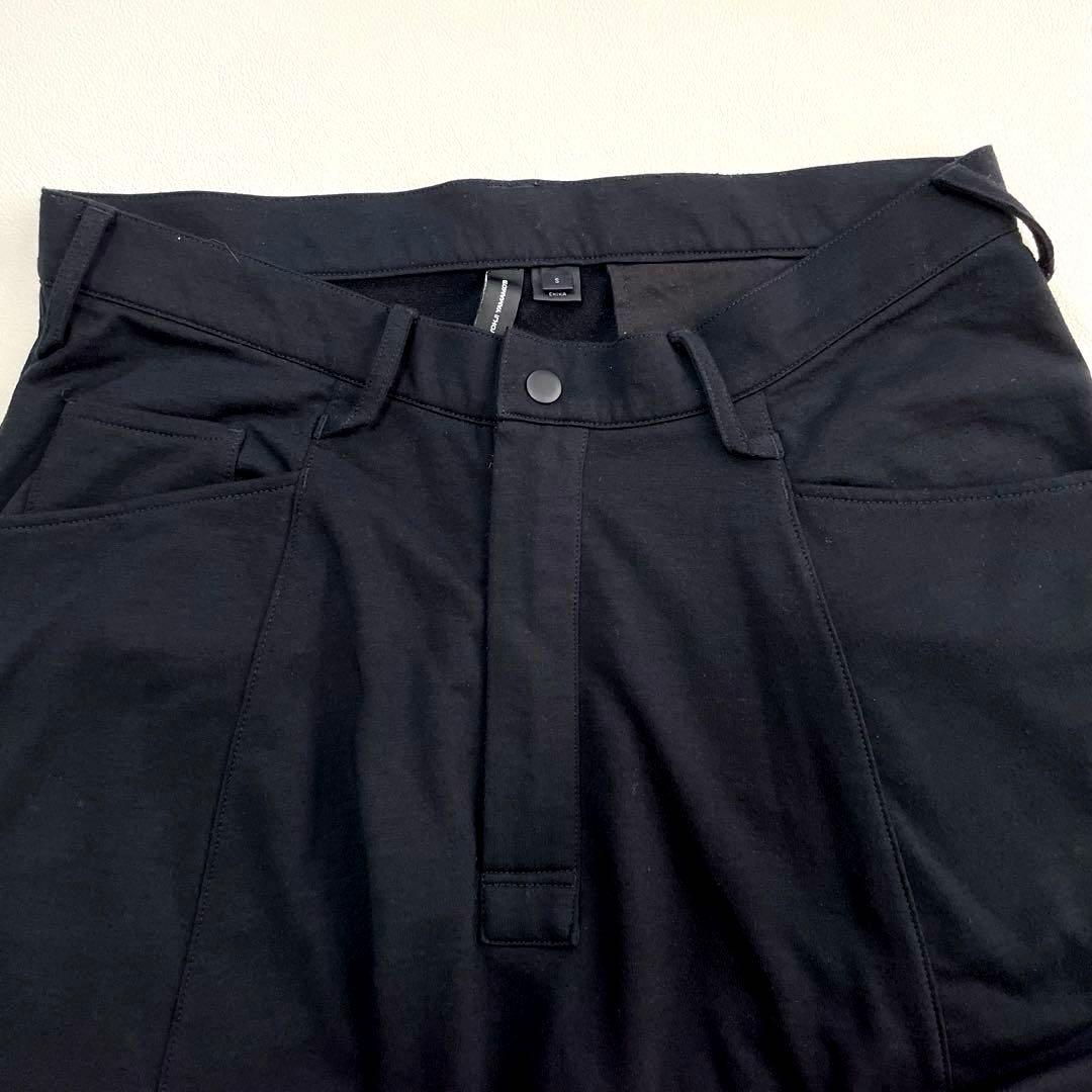 6264 Y-3 サルエルパンツ　ルーズシルエットパンツ　ブラック スリーライン