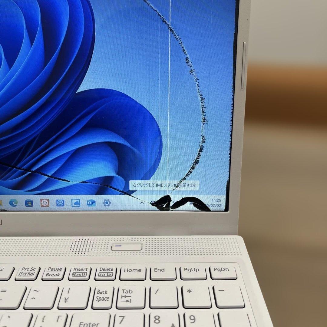 FMV35 富士通ノートパソコン　画面液晶割れ　完動品