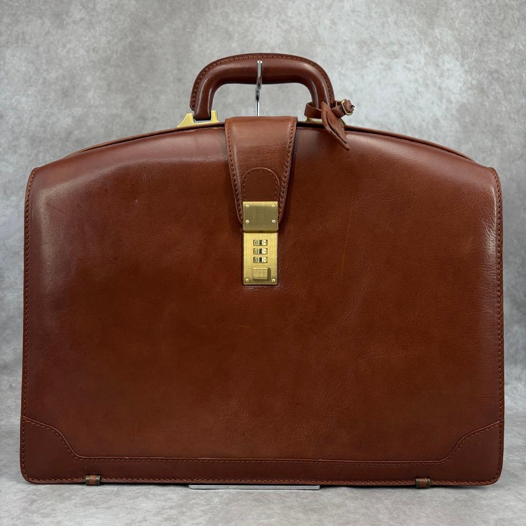 【良品✨】キーファーアブロード ダレスバッグ ビジネス レザー A4 ブラウン