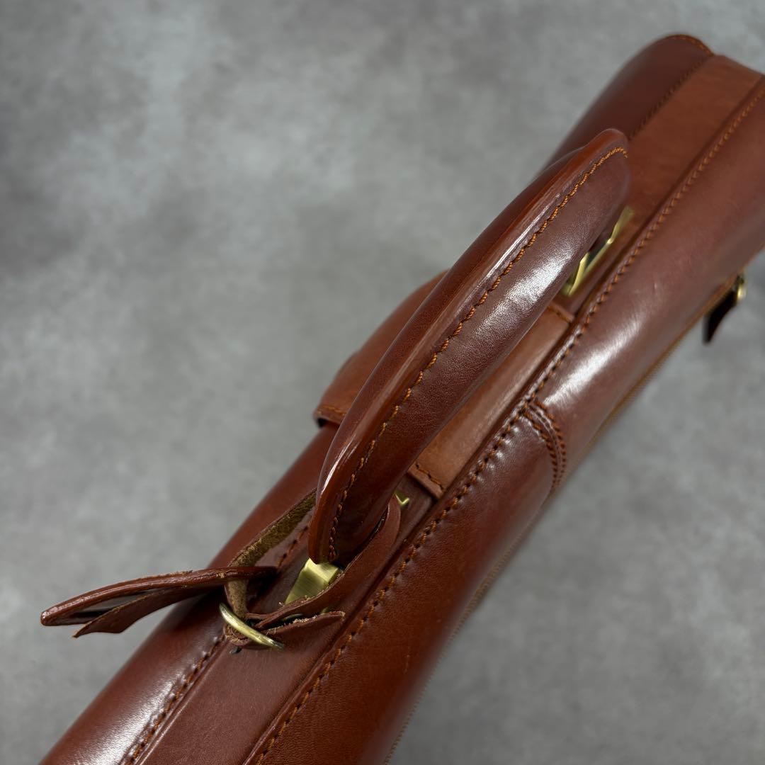 【良品✨】キーファーアブロード ダレスバッグ ビジネス レザー A4 ブラウン