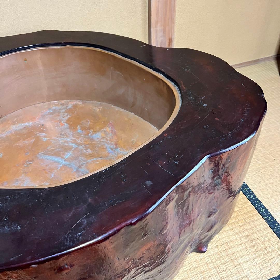 k*n様 天然木　火鉢　サイドテーブル　直径90cm　ビッグサイズ