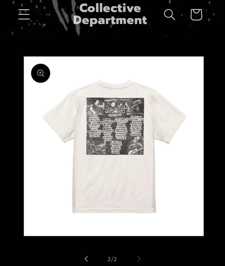 NOFX FINAL TOUR Tシャツ 【Lサイズ】新品未開封