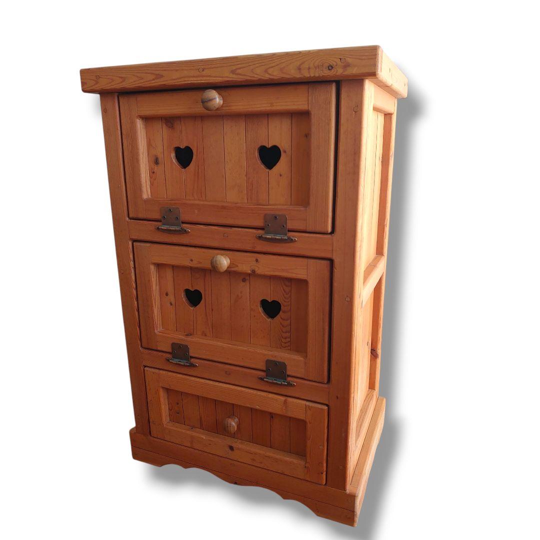 カントリー家具 キャビネット チェスト パイン材 パタパタ扉 ナチュラル
