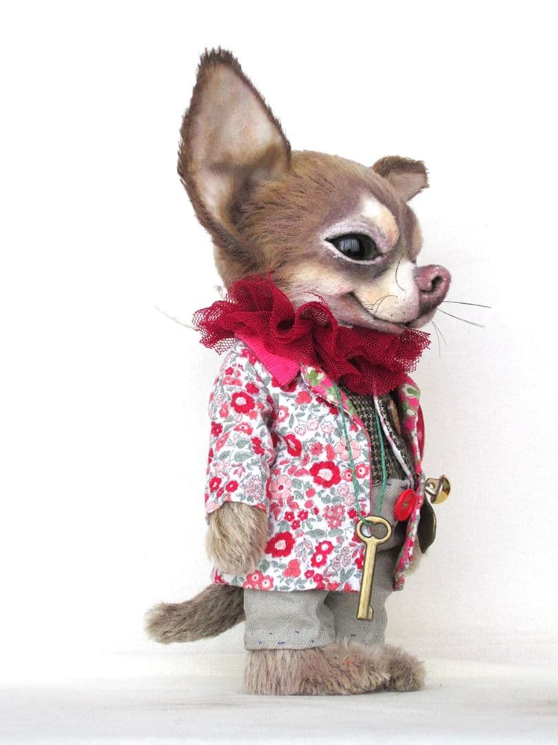 テディベア　作家　アーティストベア　アートドール　チワワのアレン