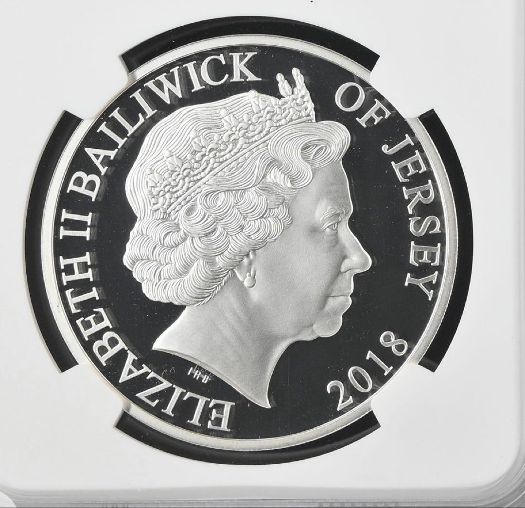 2018年　イギリス　エリザベス女王　生誕65周年　サファイアジュビリー　銀貨