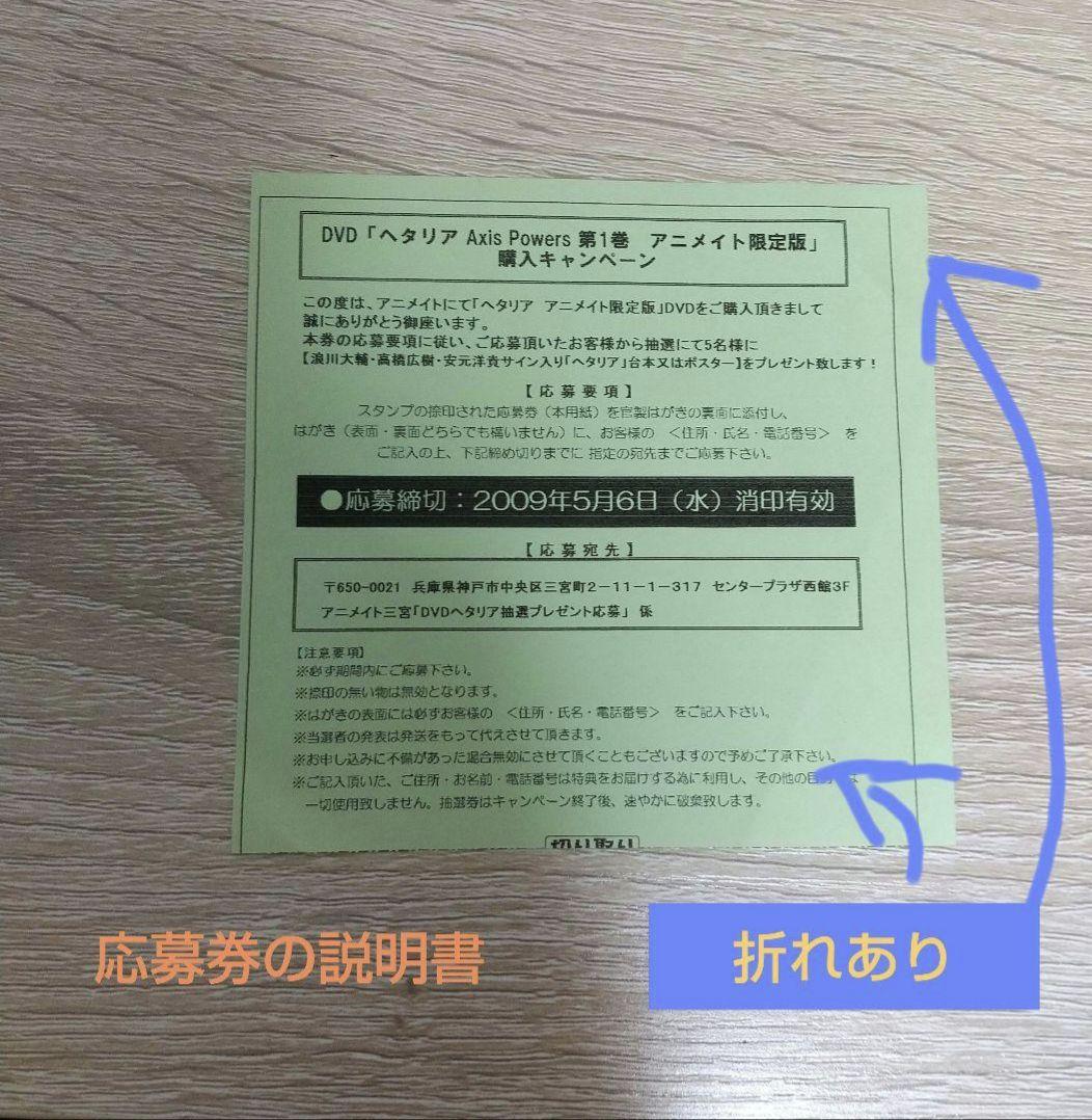 ヘタリア Axis Powers サイン入り台本 当選品