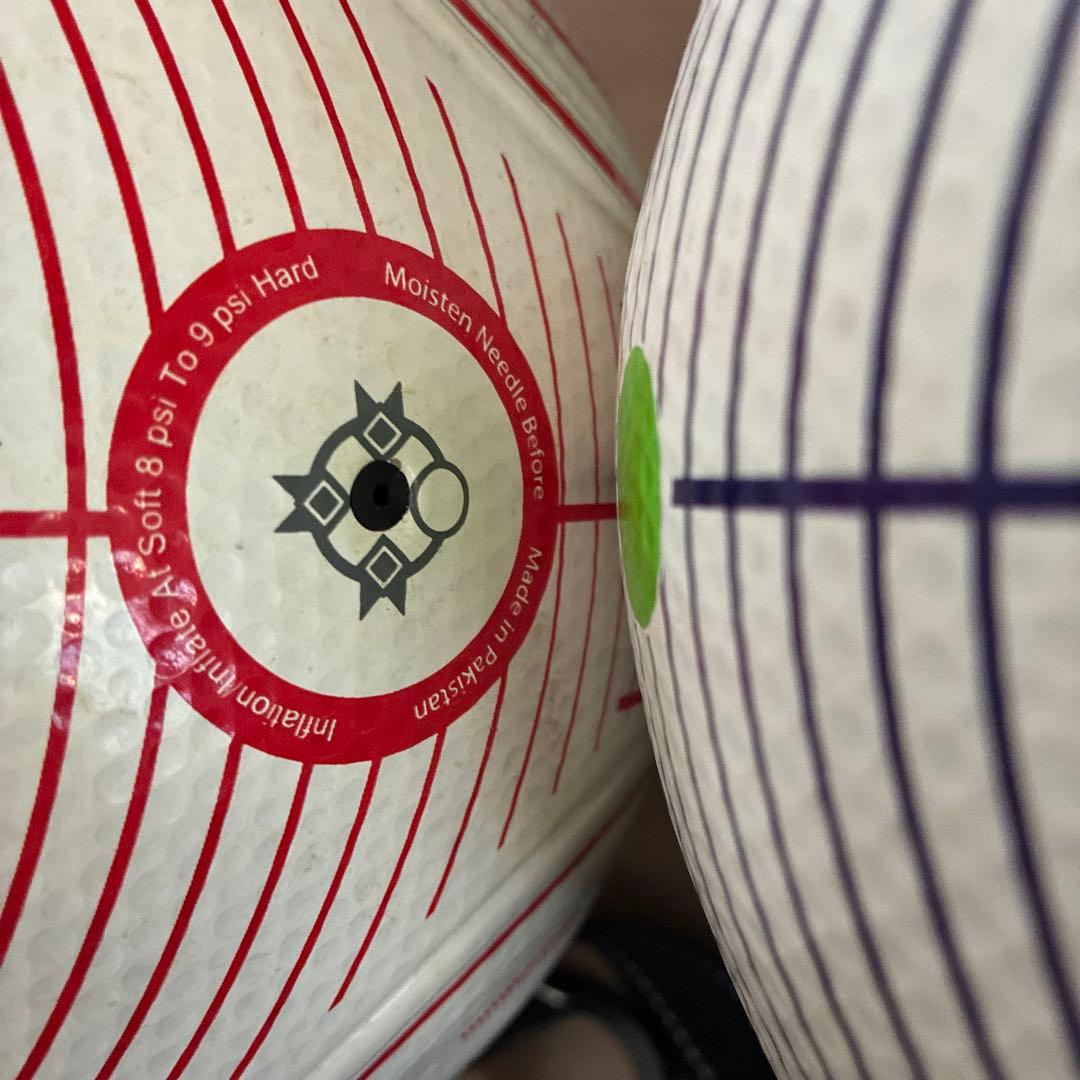 フットゴルフボール　FGB サッカーボール 2個セット ストラップ　ティー付き