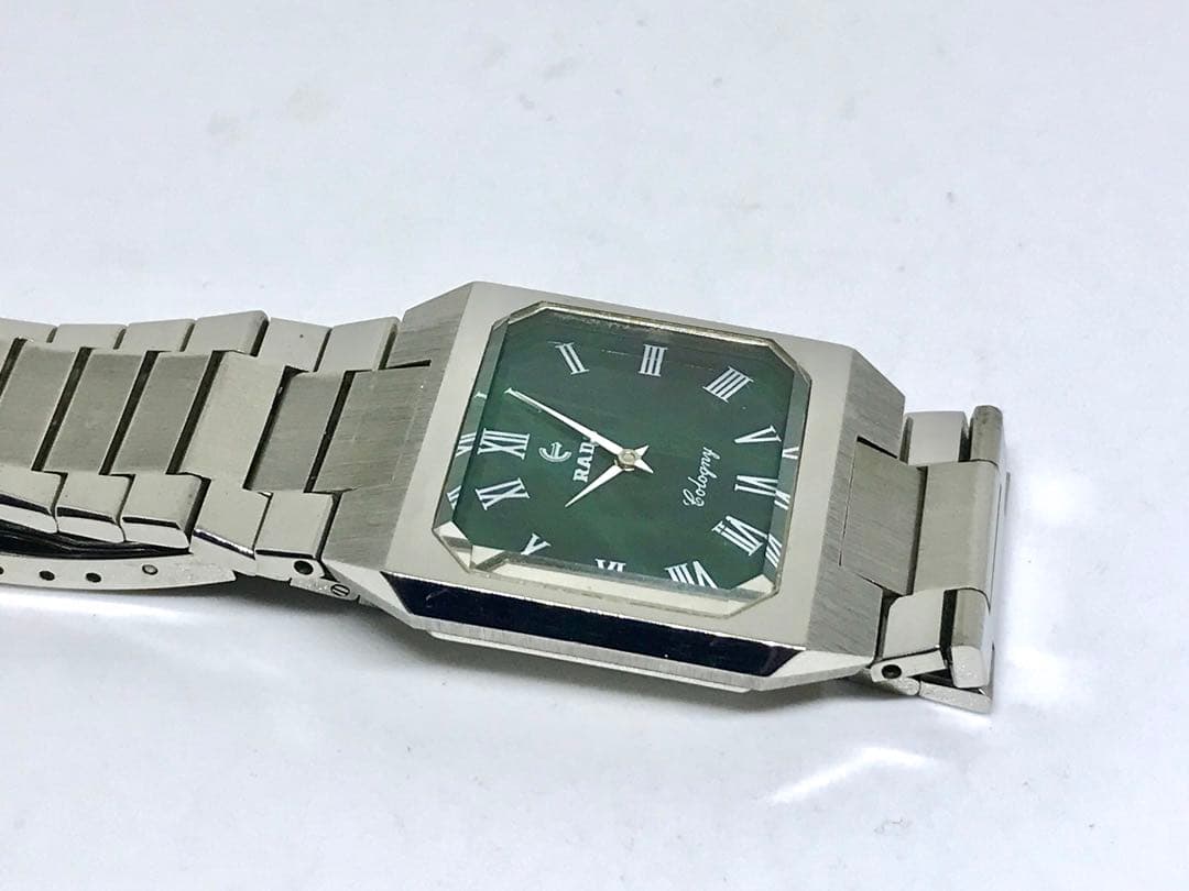 ビンテージ・ラドー・コロニー・スクエア・手巻き・グリーン文字盤