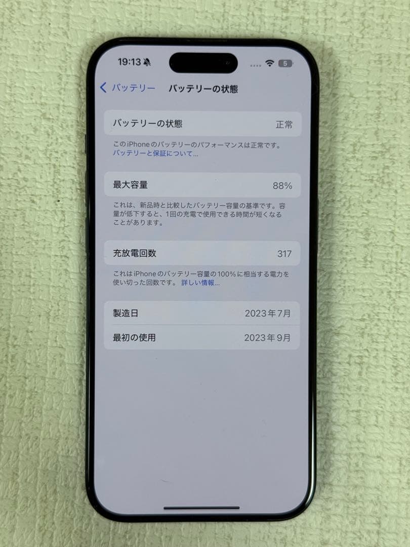 Apple iPhone 15 Pro ブルー 2025年1月まで使用