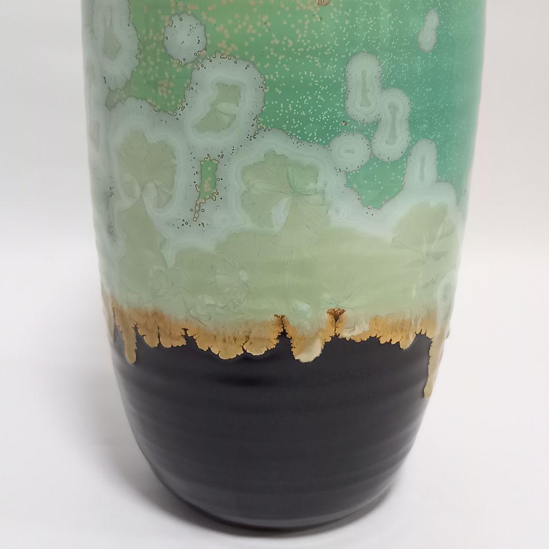 花器 彩墨結晶釉 孫超作　台湾　中国美術　国家文芸賞　陶磁器　花瓶　飾り壺