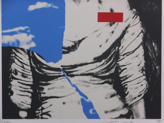 池田満寿夫　サイン『Half of Marilyn』ミクストメディア 0422A