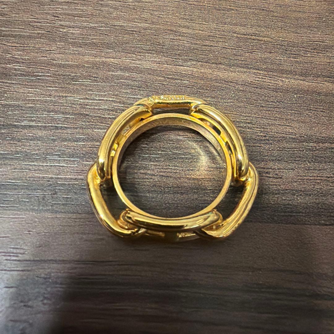 HERMES ゴールドスカーフリング 箱付き