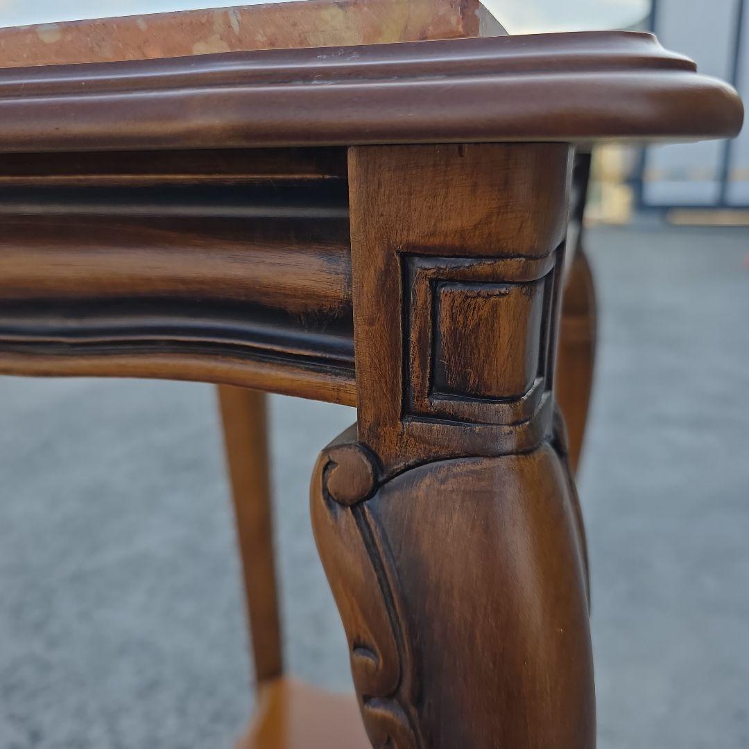 【美品】アンティーク家具　大理石調　猫脚 コンソール 台　テーブル レトロ