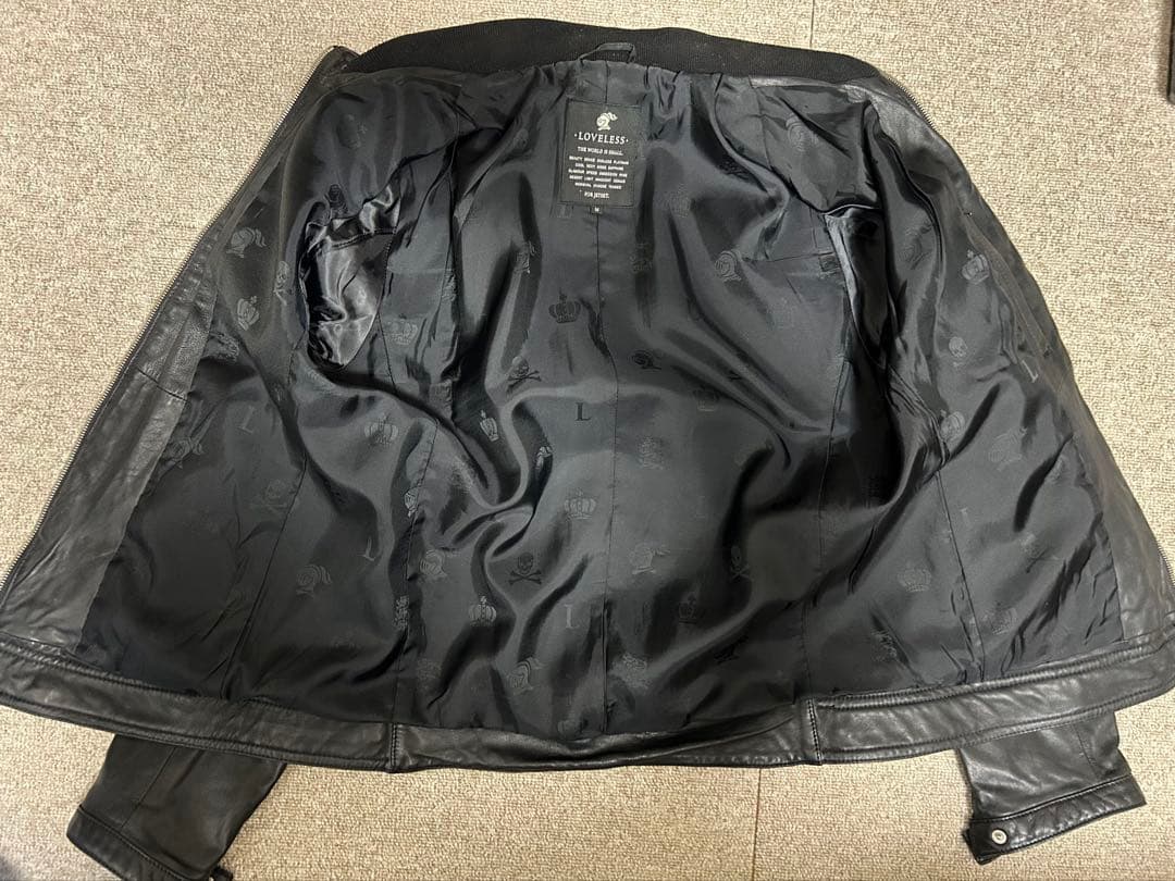 LOVELESS シングルライダースジャケット ブラック