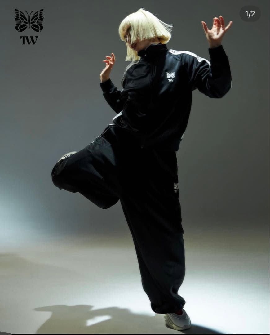 Needles 24ss TW H.D. TRACK PANT 亘つぐみ　黒XS