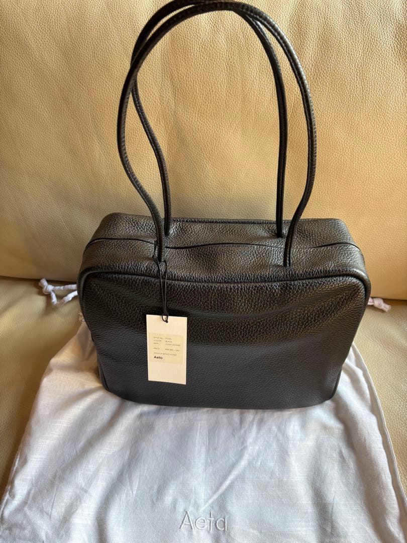 Aeta 黒 LEATHER BOSTON 　PG22