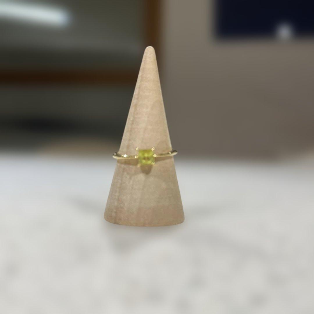 【ぴょん】K18ゴールド カナリーイエロートルマリンリング