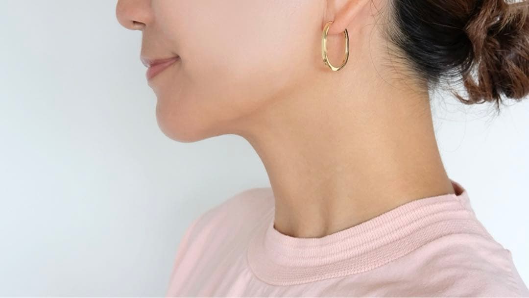 本日限定価格　RAPA K18 YG アノルス ラージ フープピアス