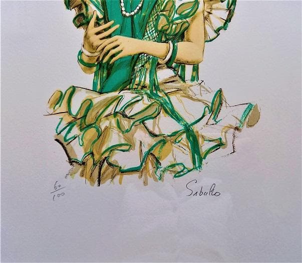 斎藤三郎 『踊り子』　リトグラフ　エディションナンバー60／100