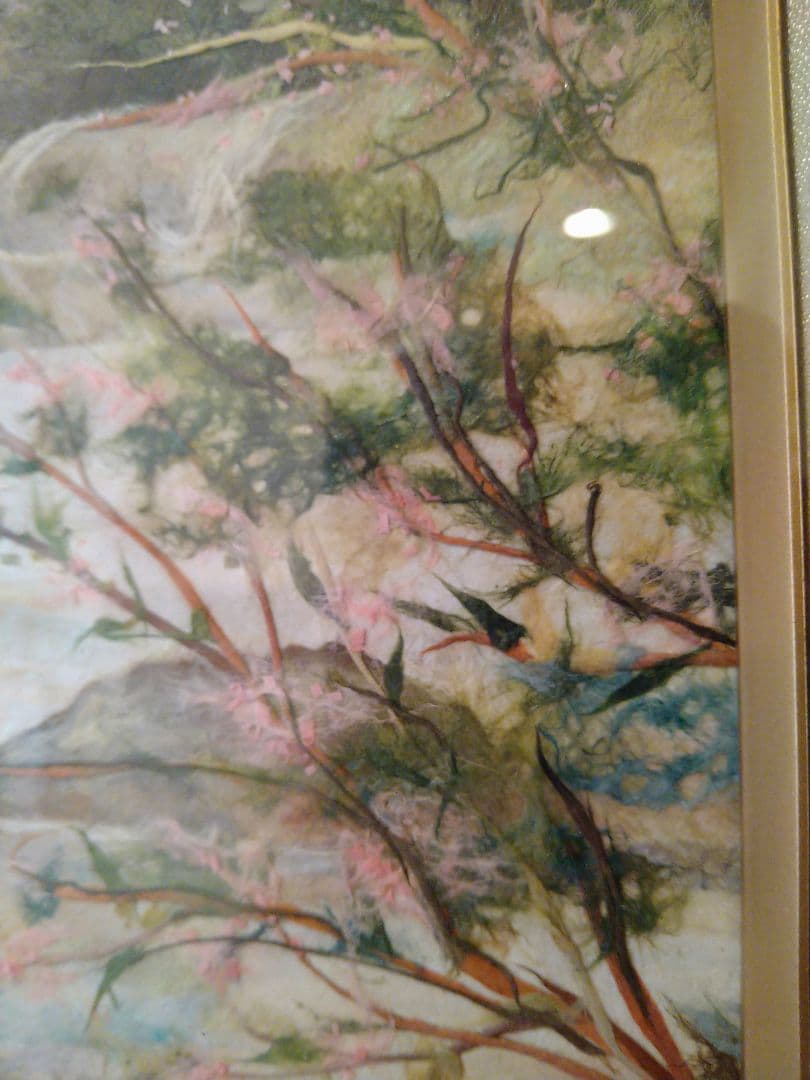 #桜　#サクラ #ちぎり絵　#春　#昭和レトロ