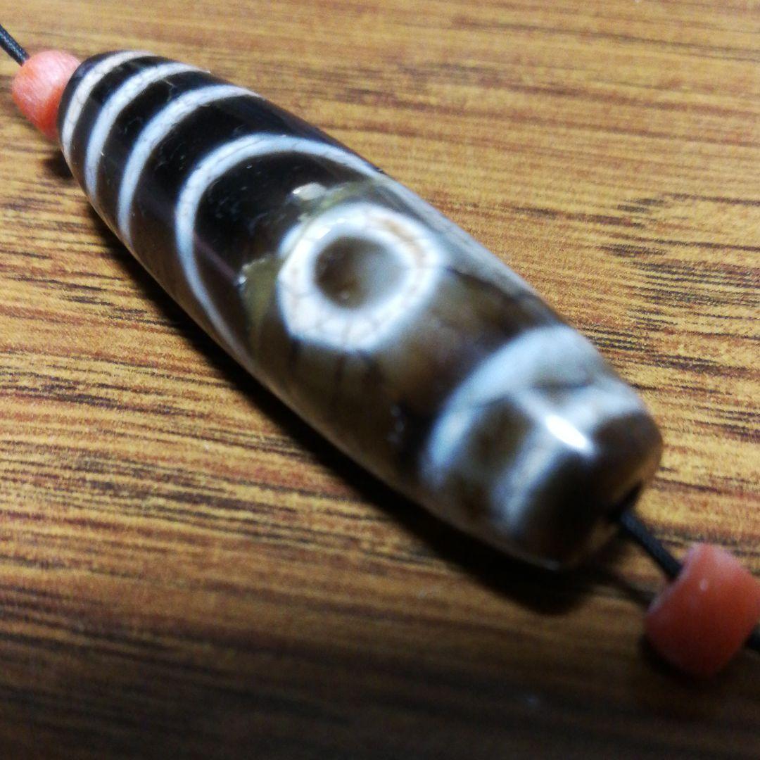 本物 ニ眼老天珠　骨董品　レア物